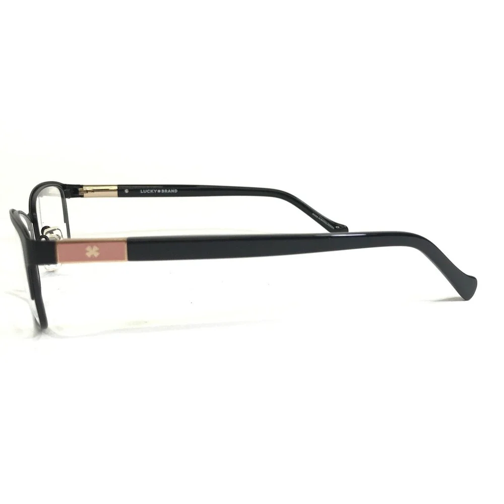 Lucky Brand Eyeglasses Frames D119 BLACK Gold Pink Cat Eye Wire Rim 53-16-140